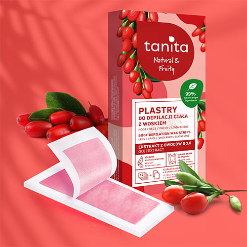 TANITA NATURAL&FRUITY Plastry do depilacji ciała z woskiem 12szt.